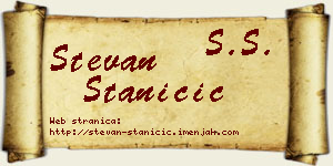 Stevan Staničić vizit kartica